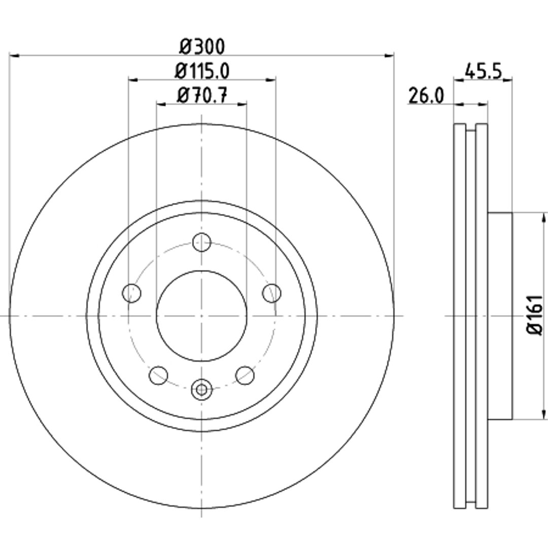 HELLA PAGID Tarcza hamulcowa PAGID 8DD355116-591