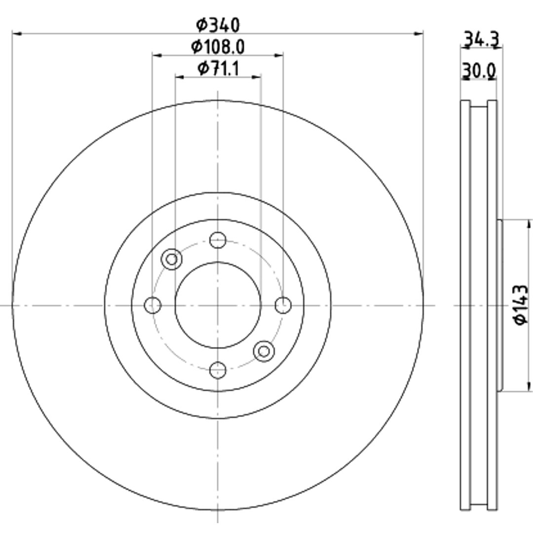 Tarcza hamulcowa HELLA PAGID 8DD 355 119-641