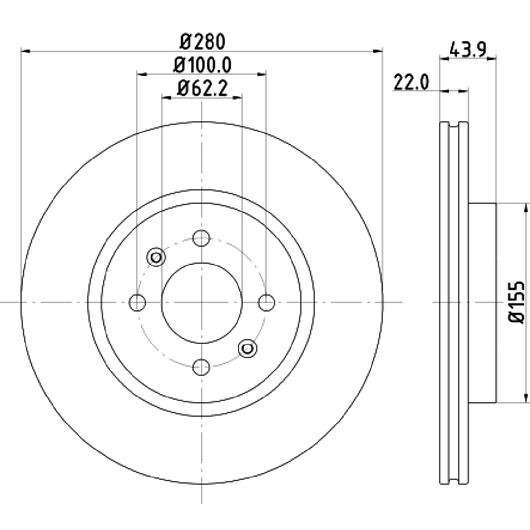 Tarcza hamulcowa HELLA PAGID 8DD 355 118-251