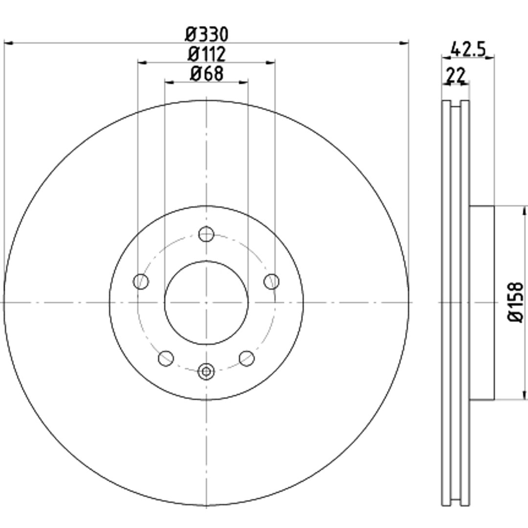 Tarcza hamulcowa HELLA PAGID 8DD 355 117-721