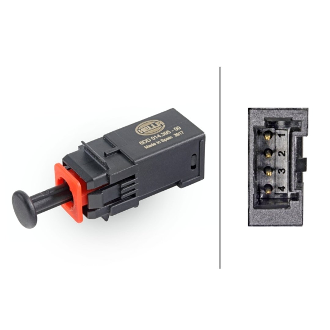 HELLA 6DD 014 395-001 Włącznik świateł STOP - 4- biegunowy - spięty - elektryczny