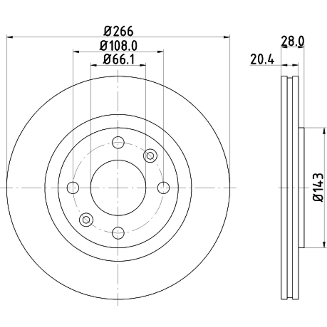 HELLA PAGID Tarcza hamulcowa PAGID 8DD355102-051