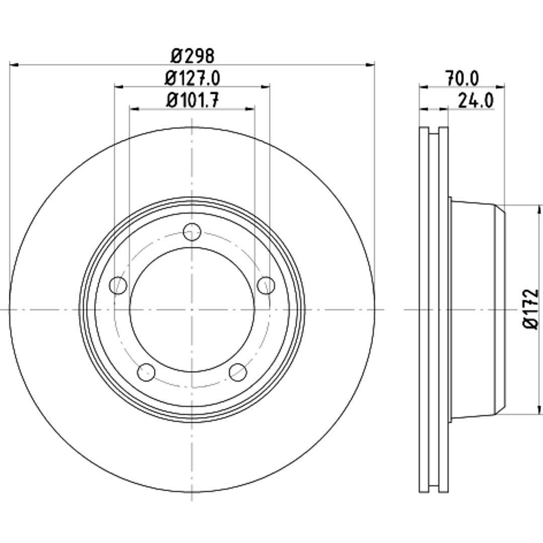 Tarcza hamulcowa HELLA 8DD 355 103-161