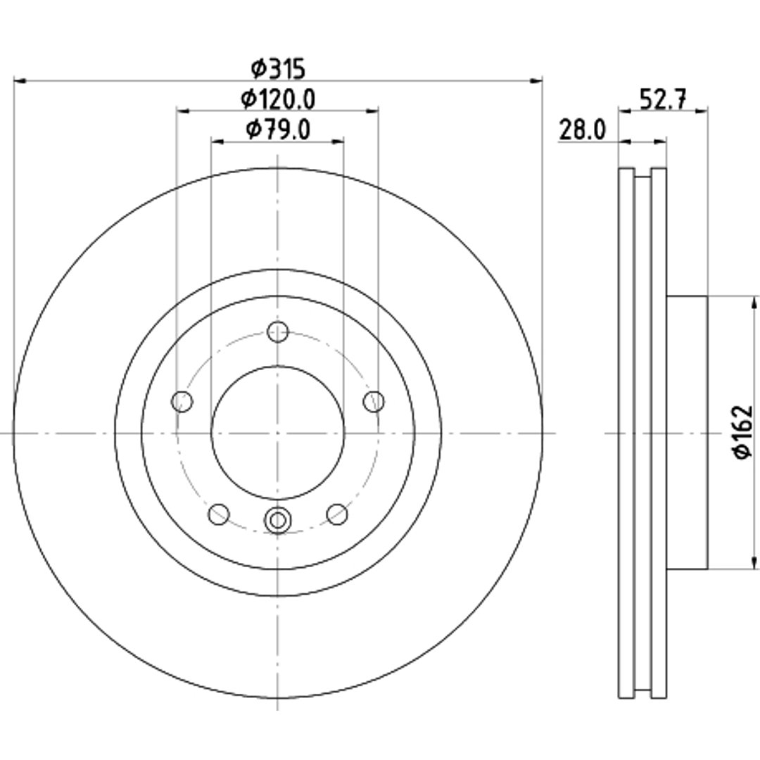 Tarcza hamulcowa HELLA PAGID 8DD 355 104-091