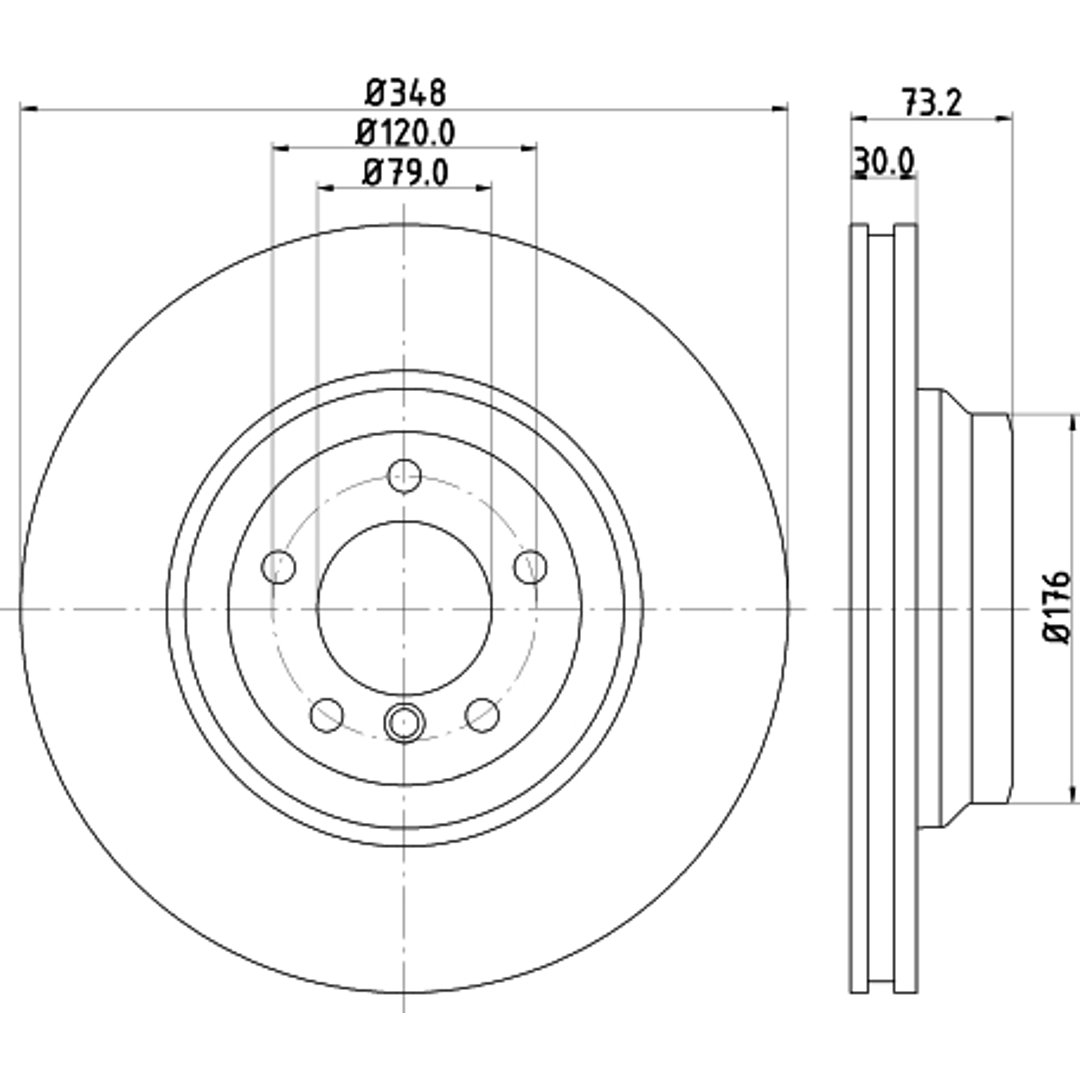 Tarcza hamulcowa HELLA PAGID 8DD 355 128-671