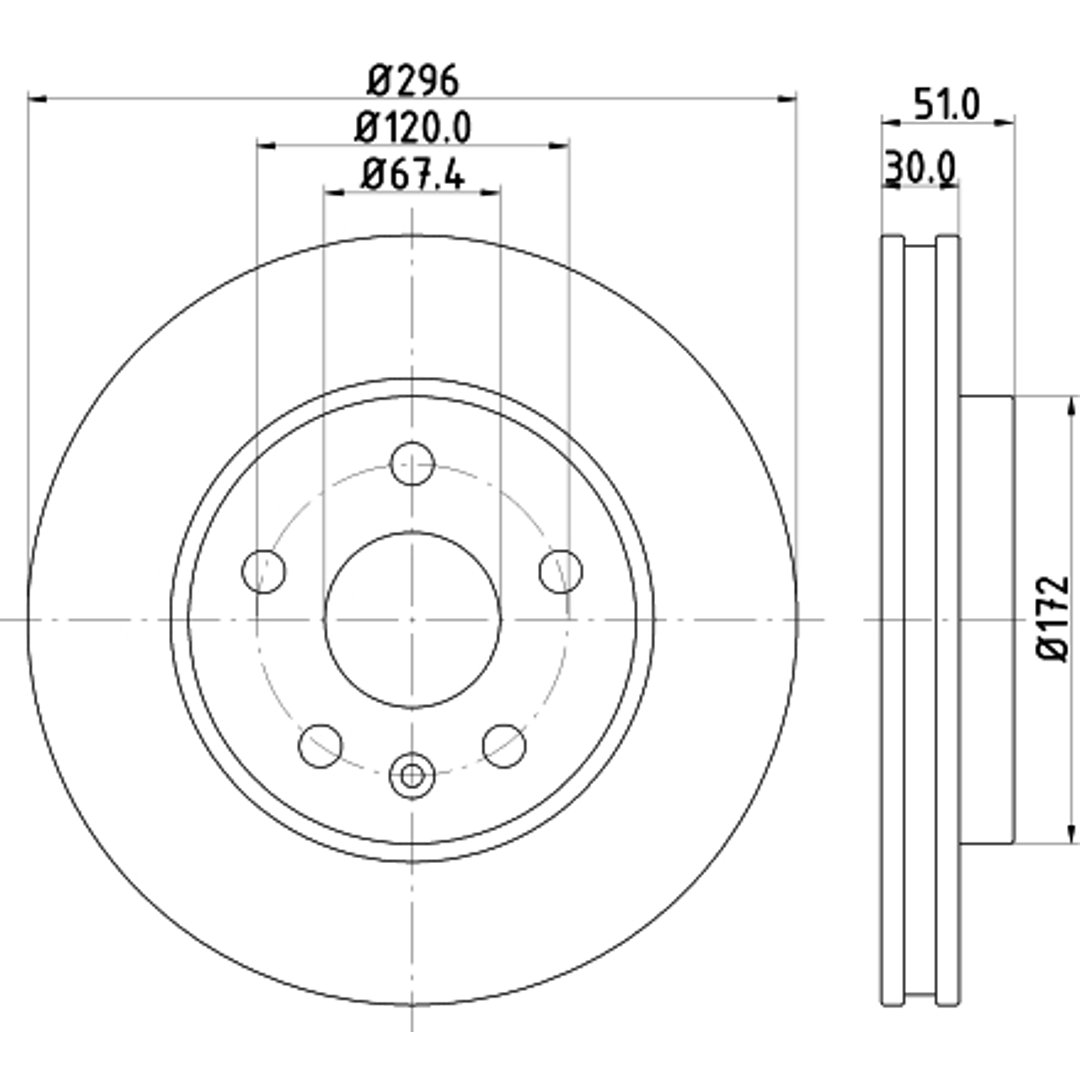 Tarcza hamulcowa HELLA PAGID 8DD 355 129-081
