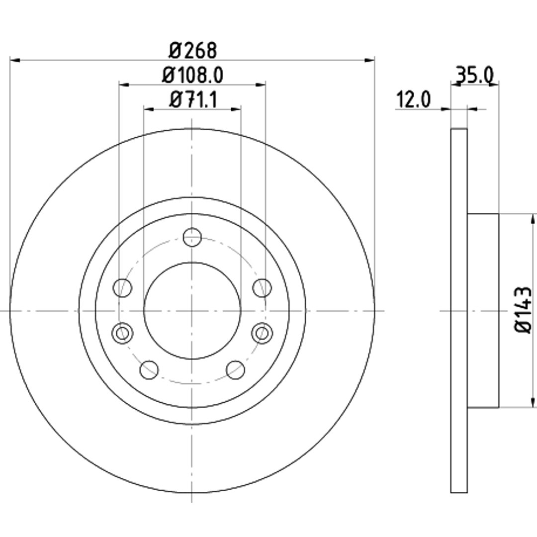 Tarcza hamulcowa HELLA 8DD 355 120-491