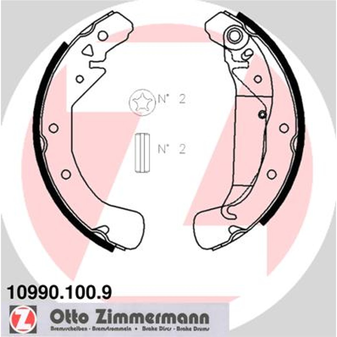 Szczęki hamulcowe ZIMMERMANN 10990.100.9