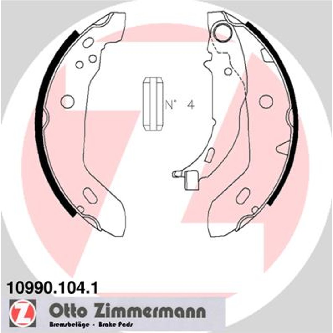 Szczęki hamulcowe ZIMMERMANN 10990.104.1
