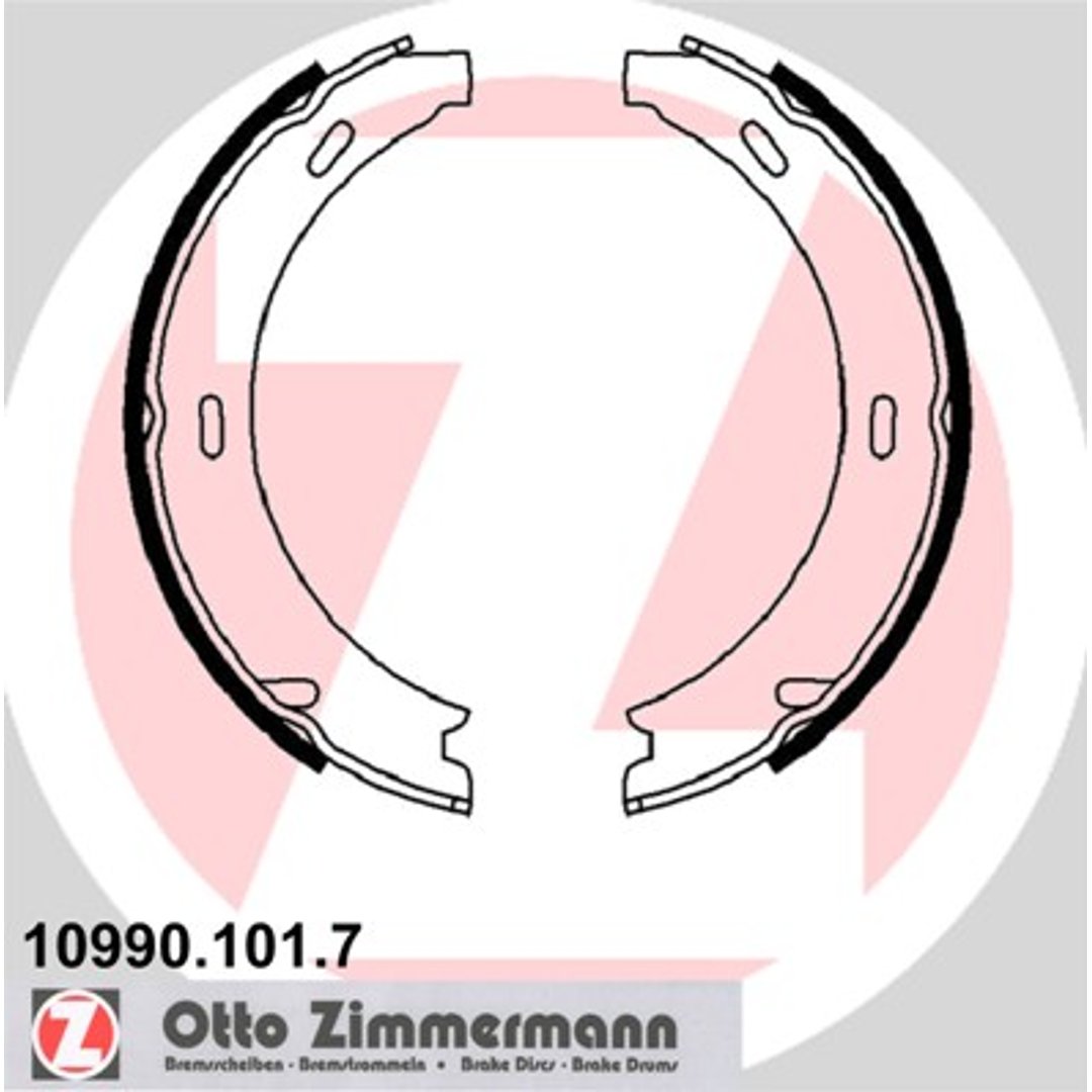 Zestaw szczęk hamulcowych ZIMMERMANN 10990.101.7
