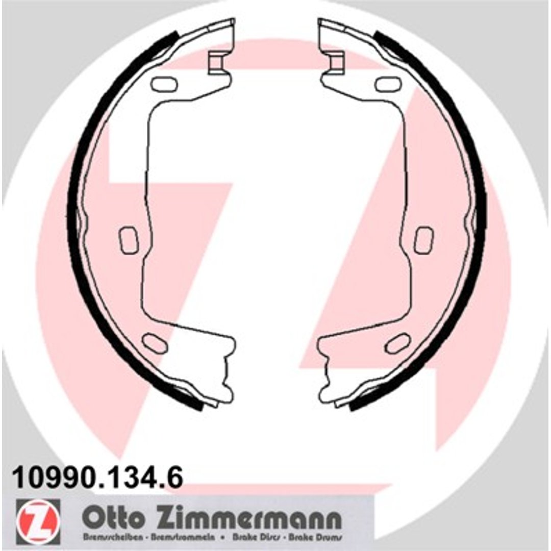 Zestaw szczęk hamulcowych ZIMMERMANN 10990.134.6