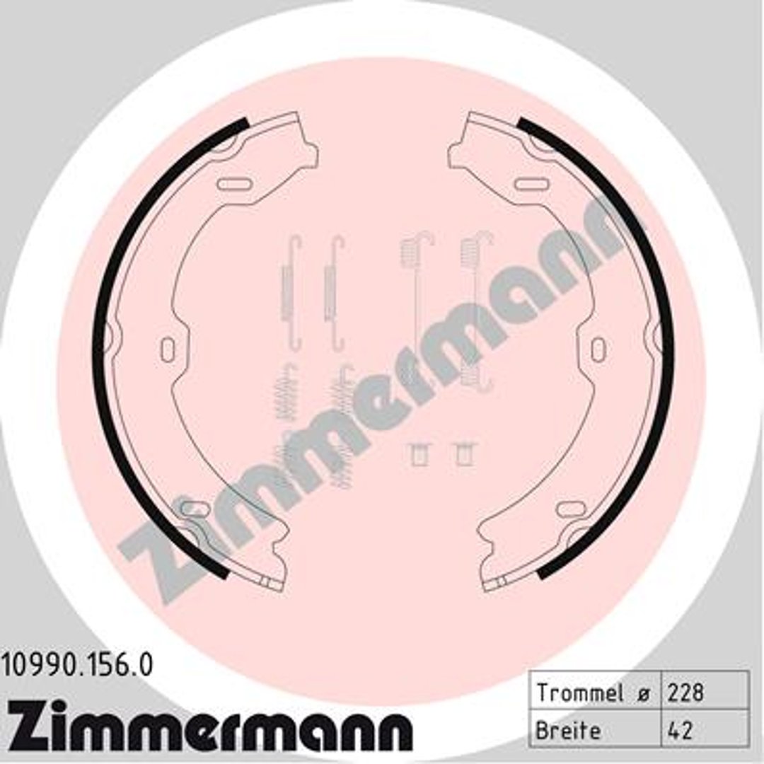 Zestaw szczęk hamulcowych ZIMMERMANN 10990.156.0