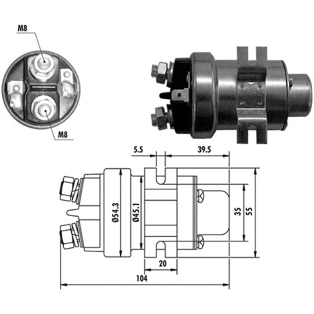 Elektromagnes rozrusznika MAGNETI MARELLI 940113050018