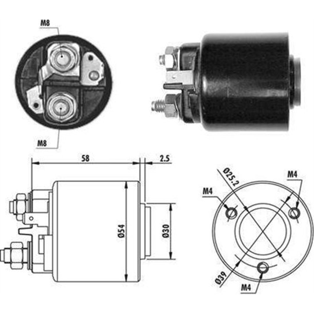Elektromagnes rozrusznika MAGNETI MARELLI 940113050060