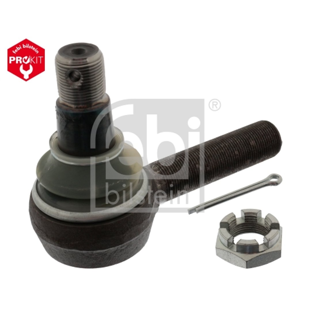 FEBI bilstein bilstein 28412 końcówka drążka kierowniczego z nakrętką koronową i zawleczką, 1 sztuka 28412