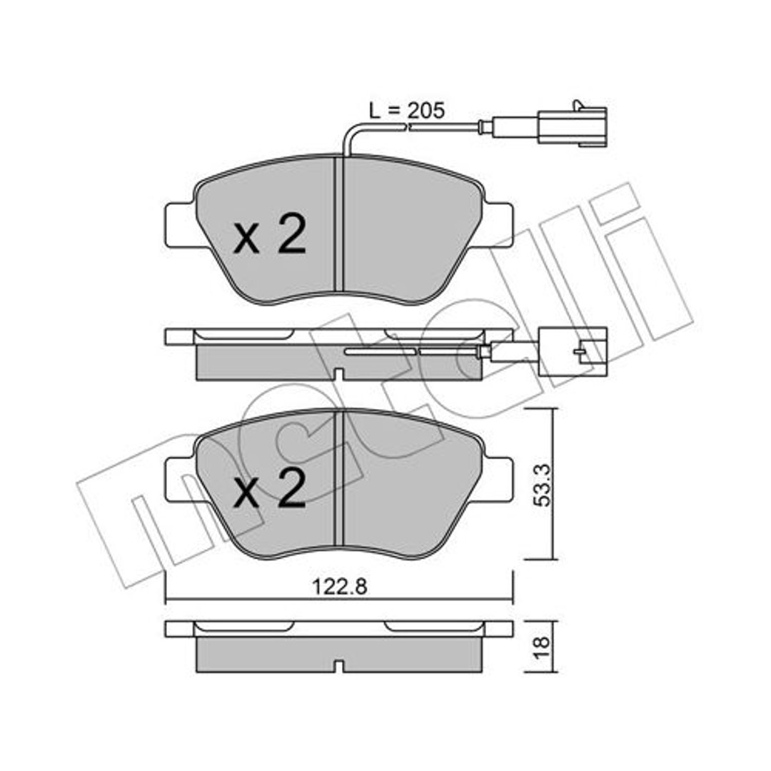 Klocki hamulcowe - komplet METELLI 22-0321-3