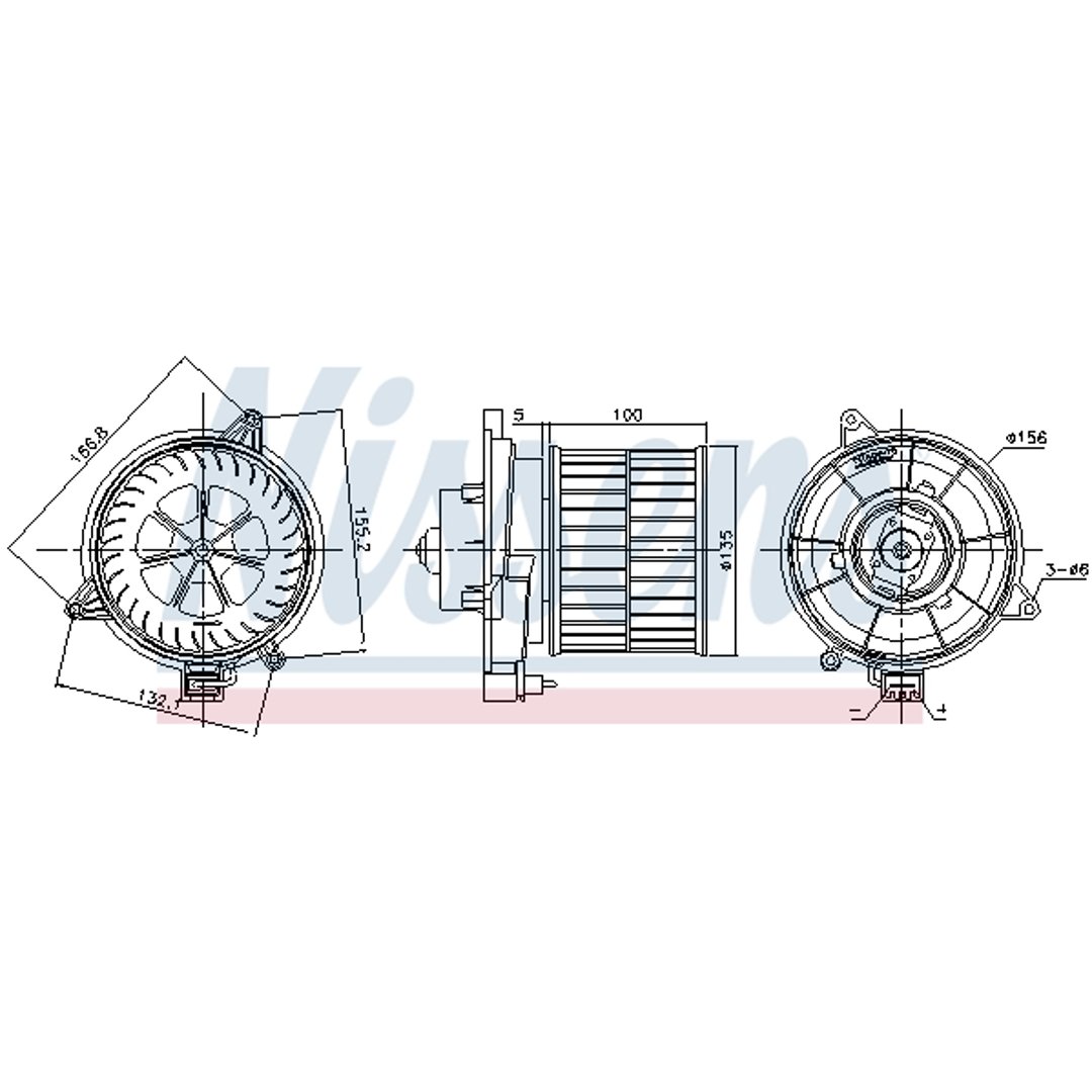 Wentylator wewnętrzny Nissens 87311