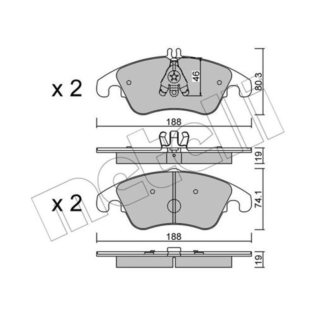 Klocki hamulcowe - komplet METELLI 22-0775-2