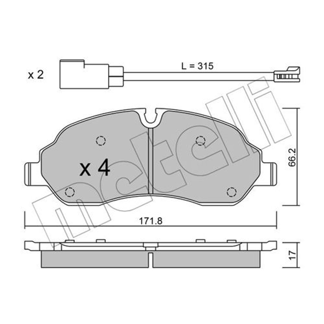 Klocki hamulcowe METELLI 22-1032-0