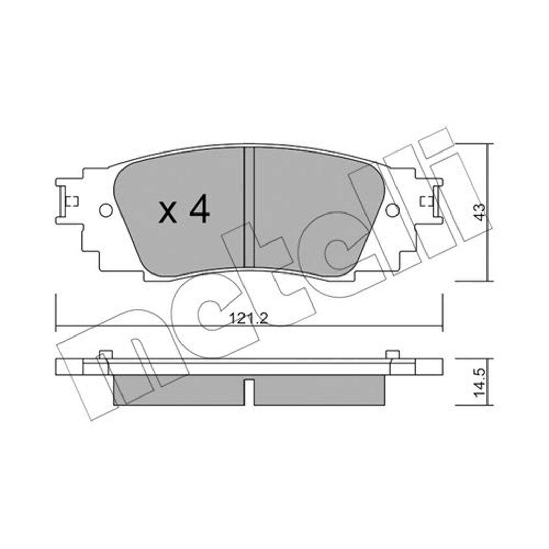 Klocki hamulcowe - komplet METELLI 22-1089-0
