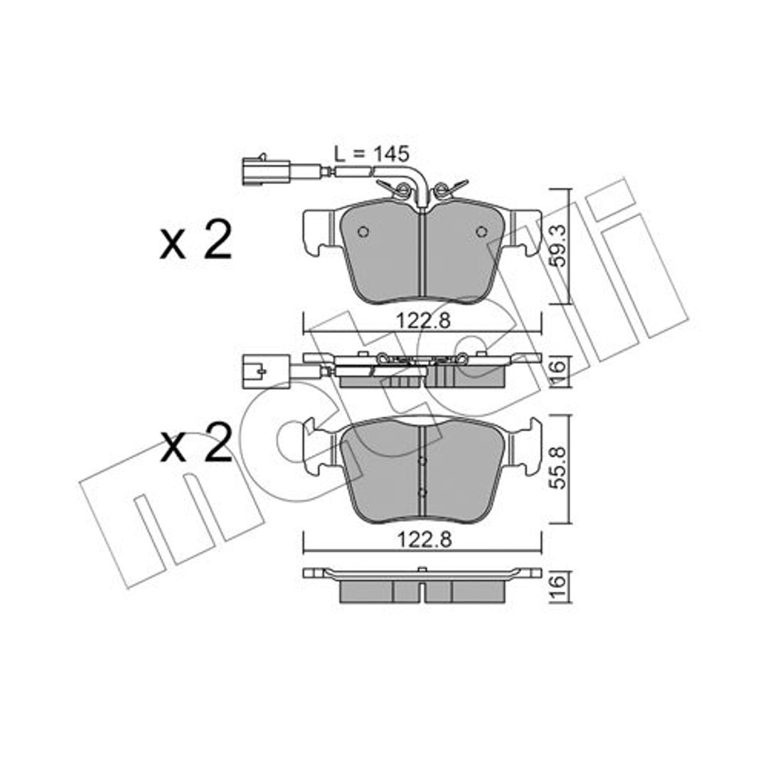 Klocki hamulcowe - komplet METELLI 22-1101-0