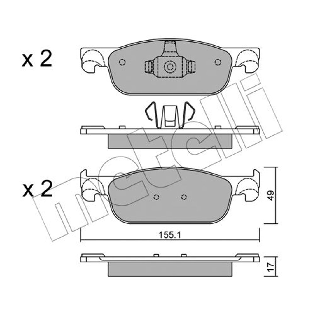 Klocki hamulcowe - komplet METELLI 22-1109-0