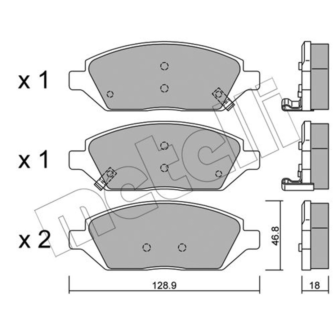 Klocki hamulcowe - komplet METELLI 22-1113-0