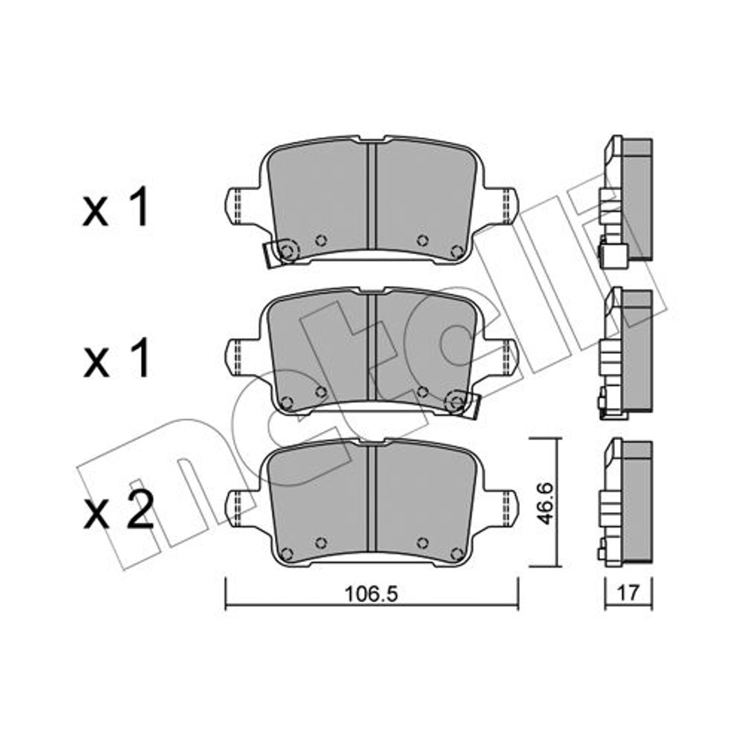 Klocki hamulcowe METELLI 22-1116-0