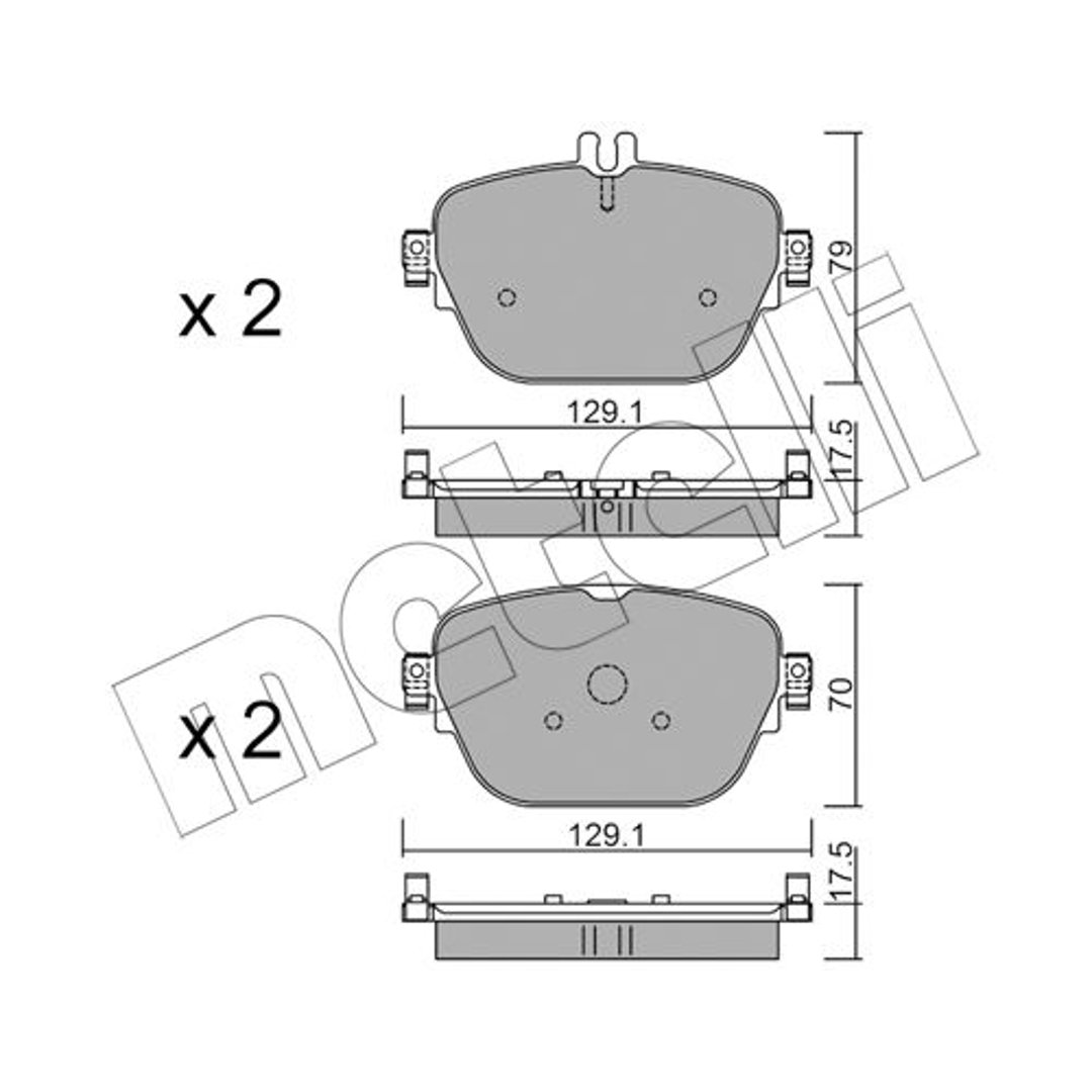 Klocki hamulcowe - komplet METELLI 22-1138-0