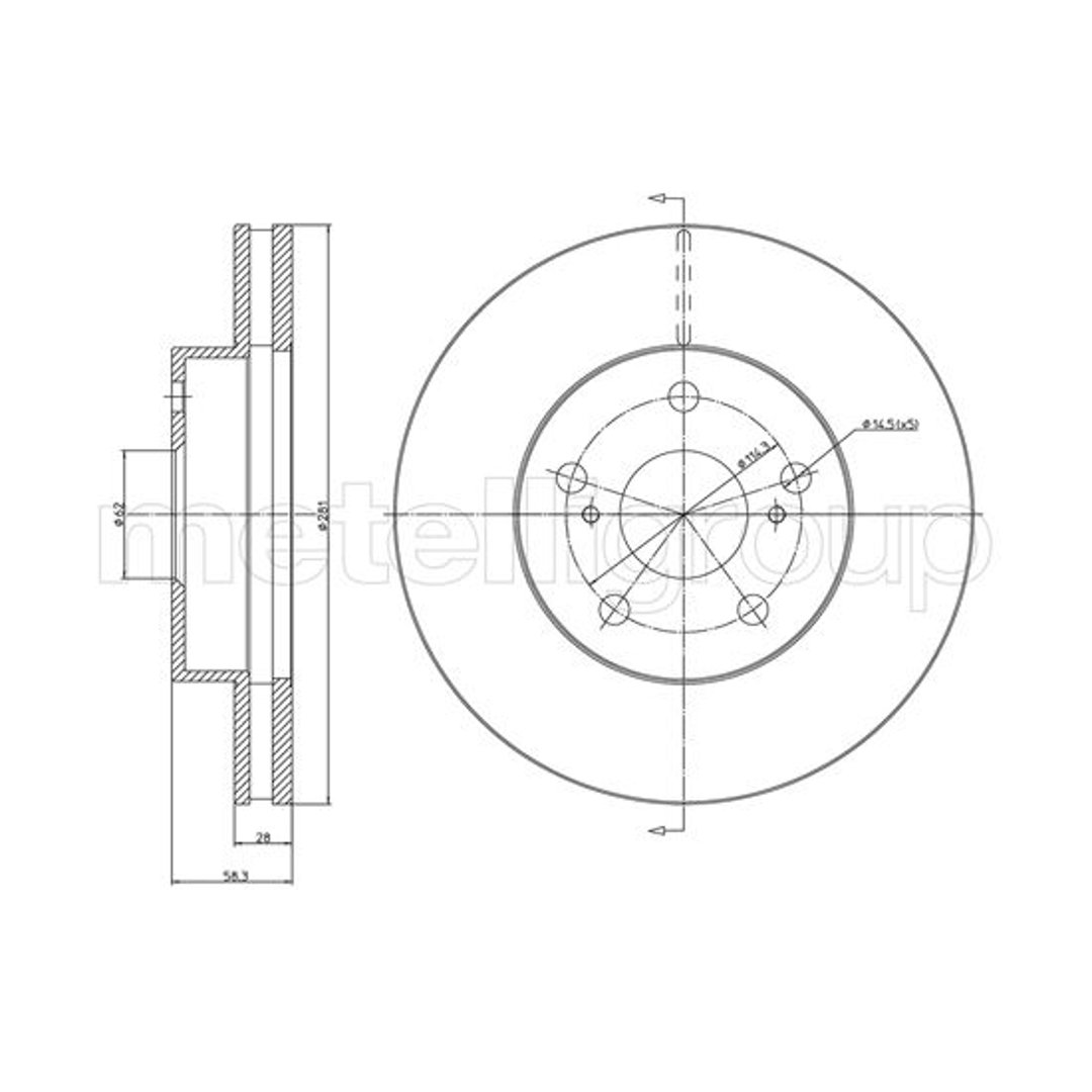 METELLI Tarcza hamulcowa 23-1567C 23-1567C