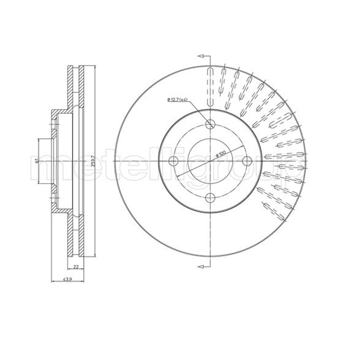 METELLI Tarcza hamulcowa 23-1659C 23-1659C