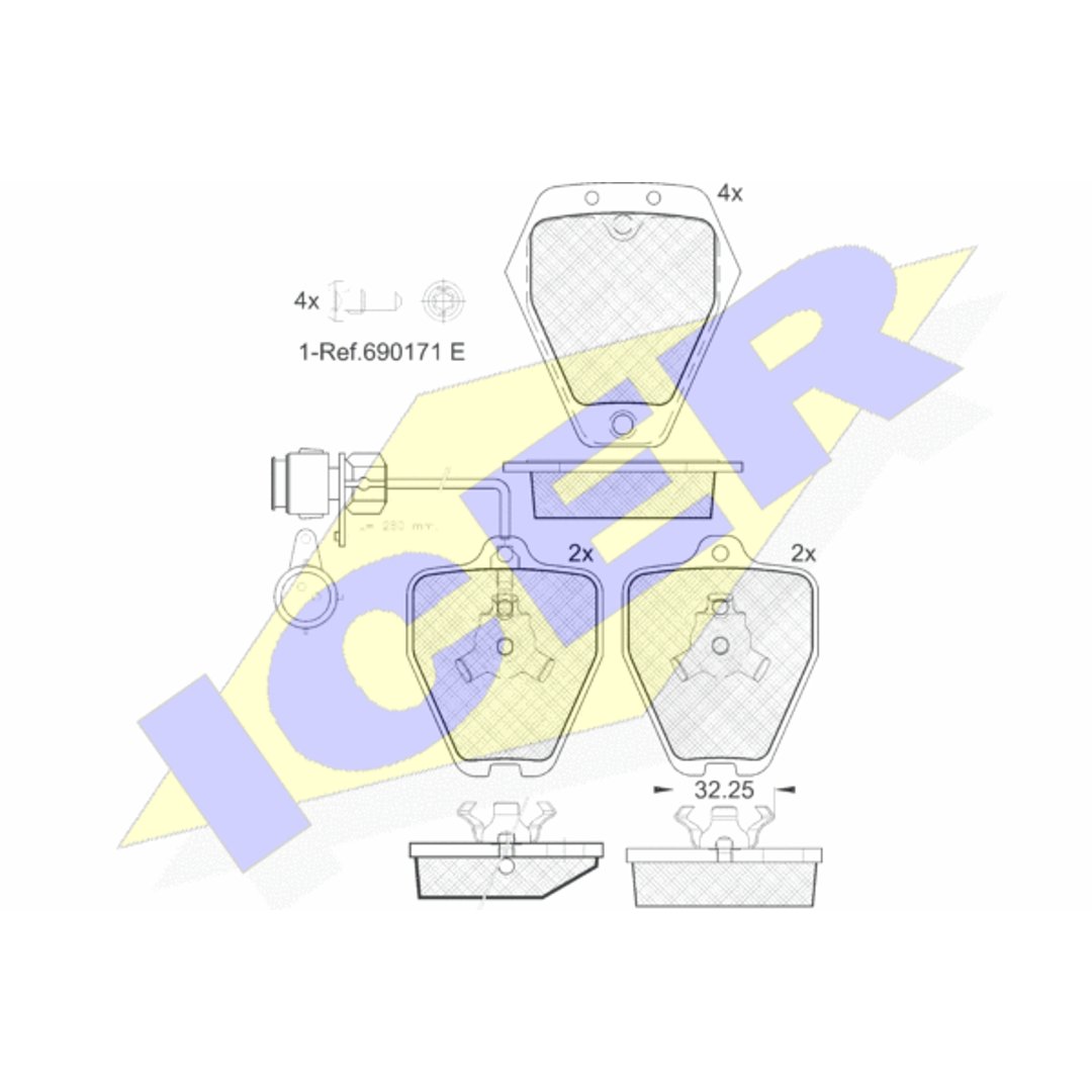 Klocki hamulcowe ICER 181693