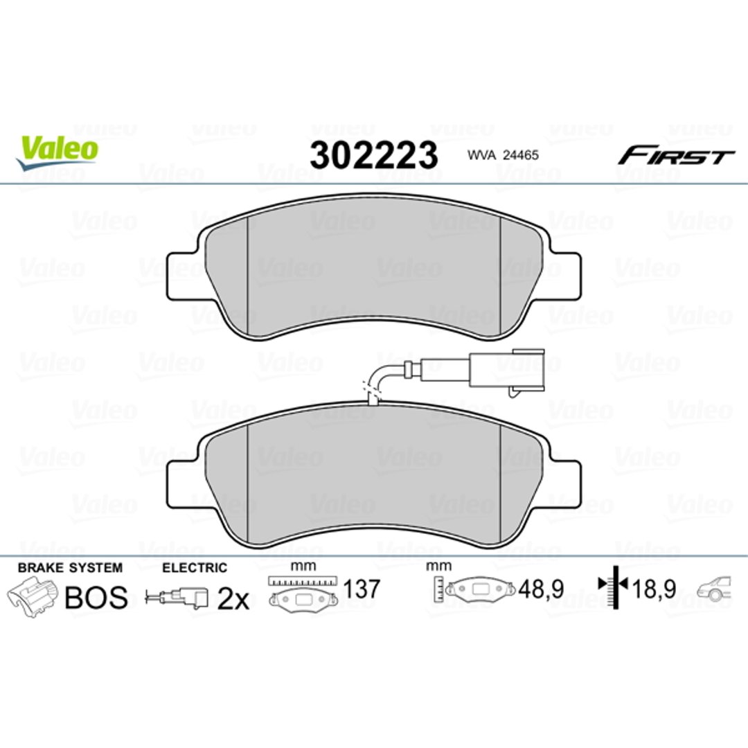 Klocki hamulcowe - komplet VALEO 302223