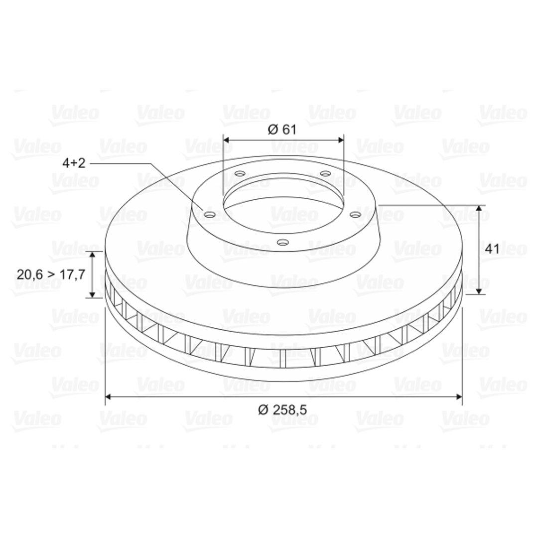 Tarcza hamulcowa VALEO 186208