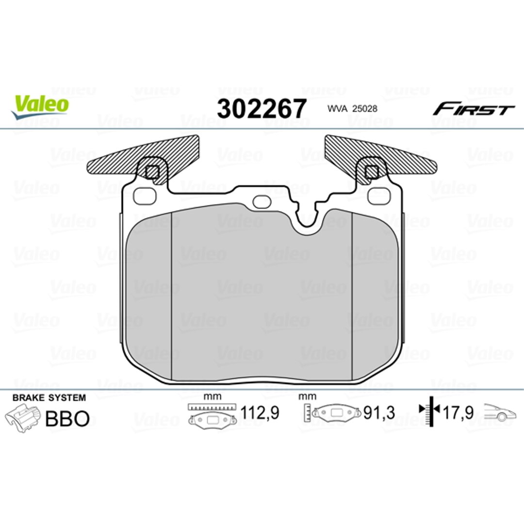 Klocki hamulcowe - komplet VALEO 302267