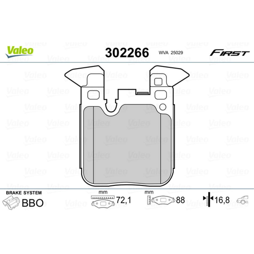 Klocki hamulcowe - komplet VALEO 302266