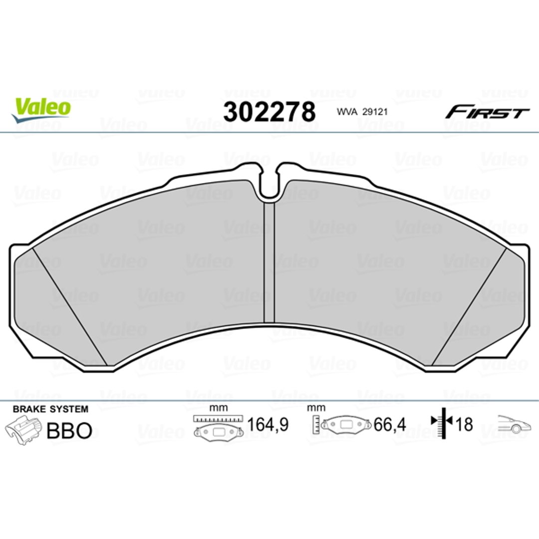 Klocki hamulcowe - komplet VALEO 302278