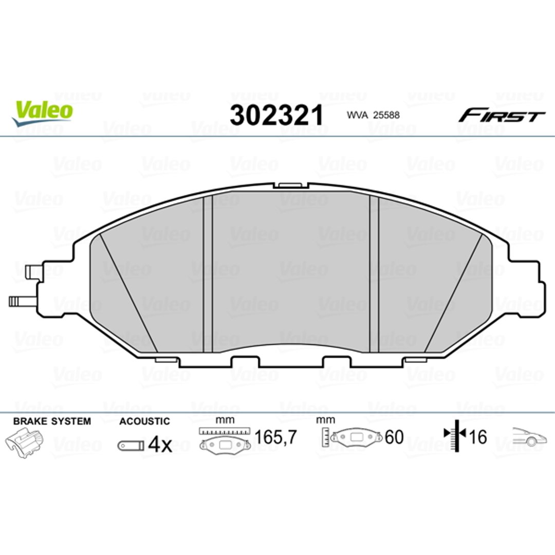 Klocki hamulcowe - komplet VALEO 302321