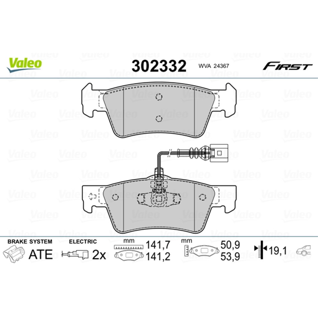 Klocki hamulcowe - komplet VALEO 302332