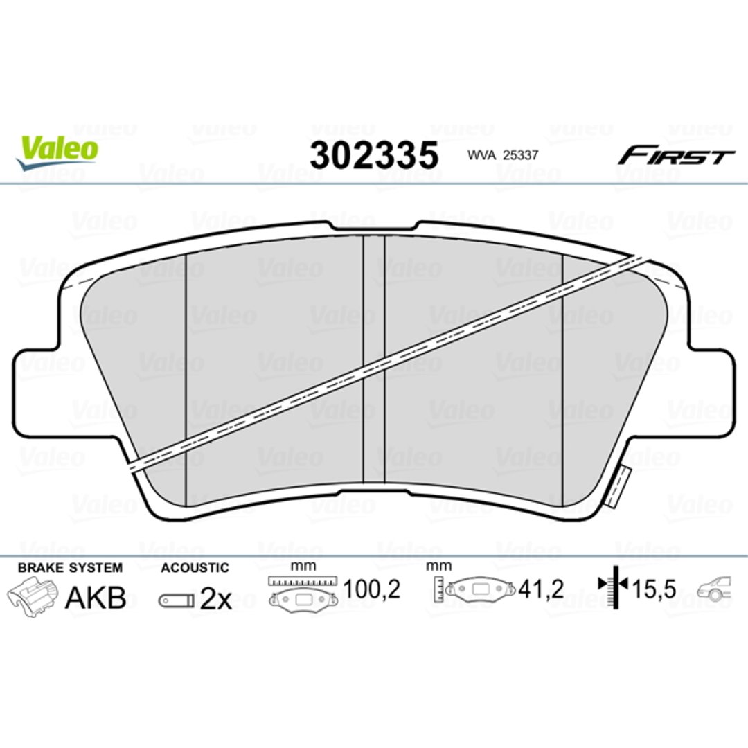 Klocki hamulcowe - komplet VALEO 302335