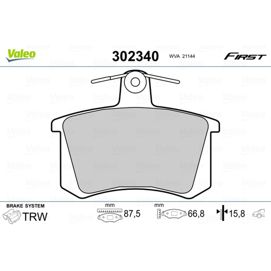 Klocki hamulcowe - komplet VALEO 302340