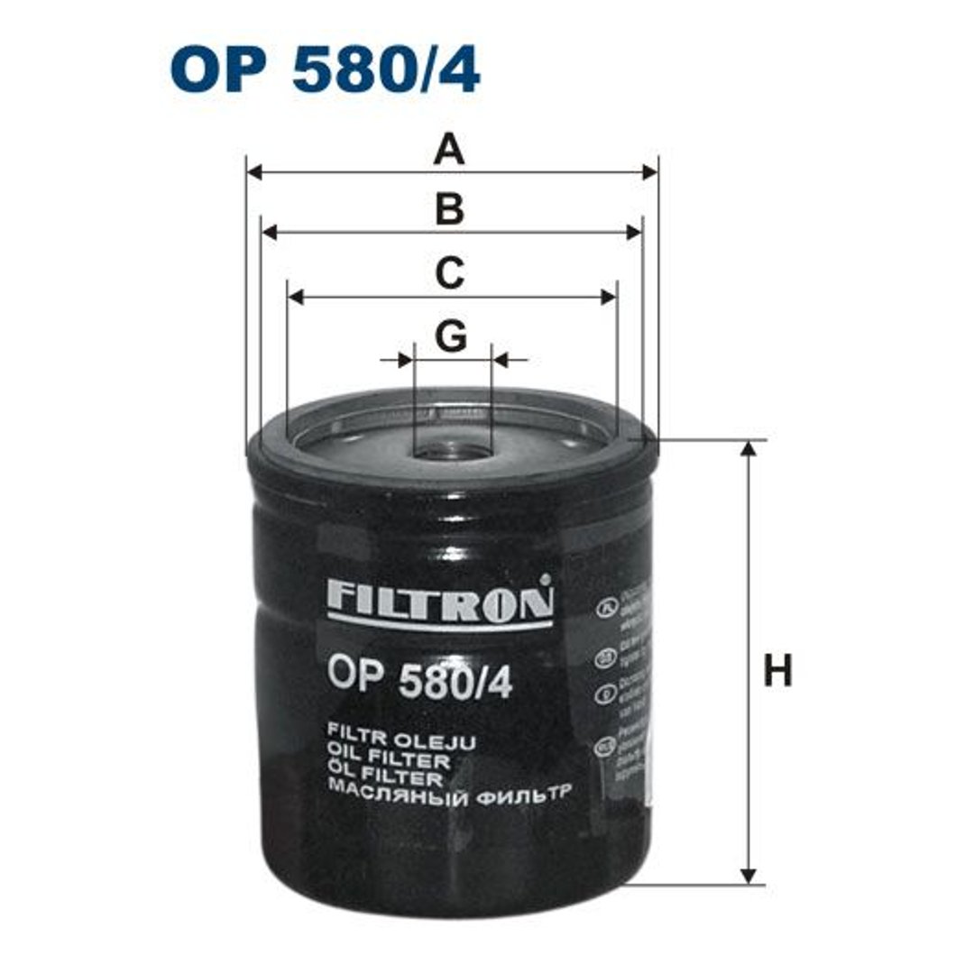 Filtron Filtr oleju OP 580/4