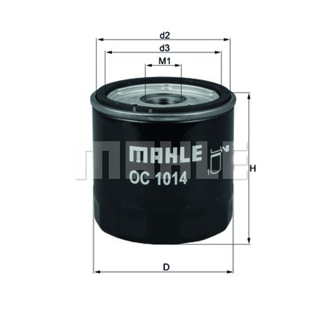 Mahle FILTR OLEJU KNECHT OC 1014 VOLVO S60 II S80 II V60 V70 III XC60 2,0T 10 OC 1014