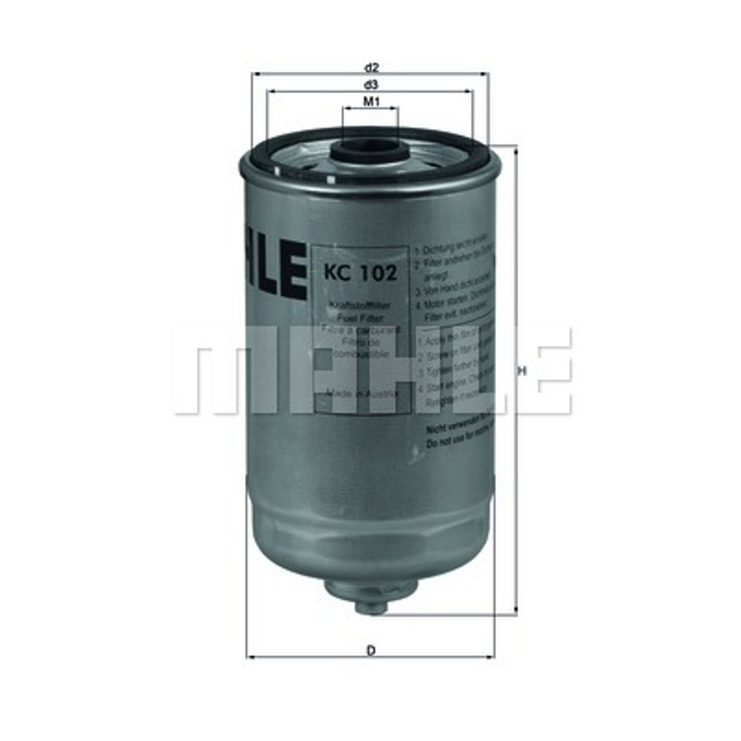 Filtr paliwa Mahle KC 102