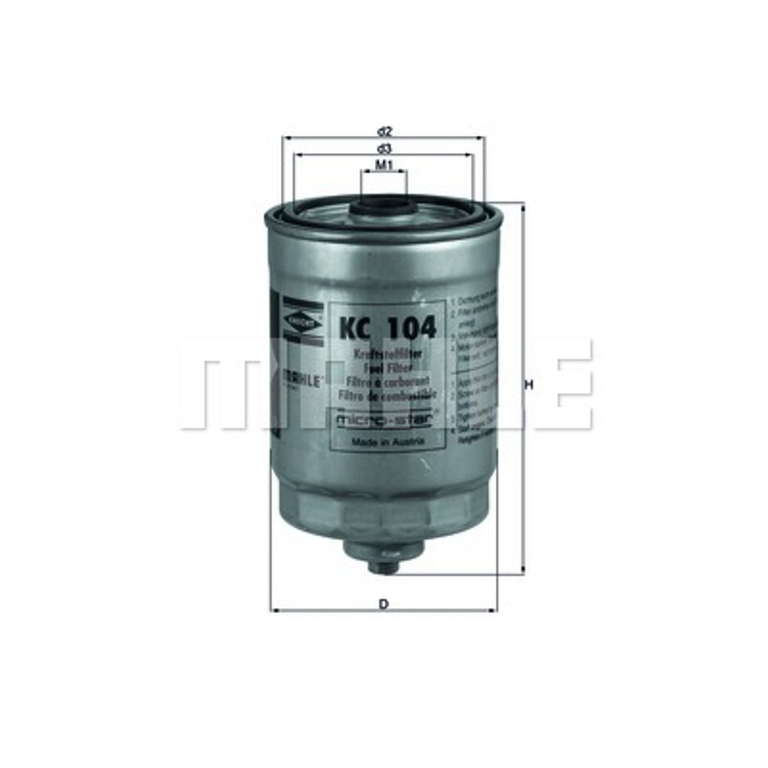 Filtr paliwa Mahle KC 104