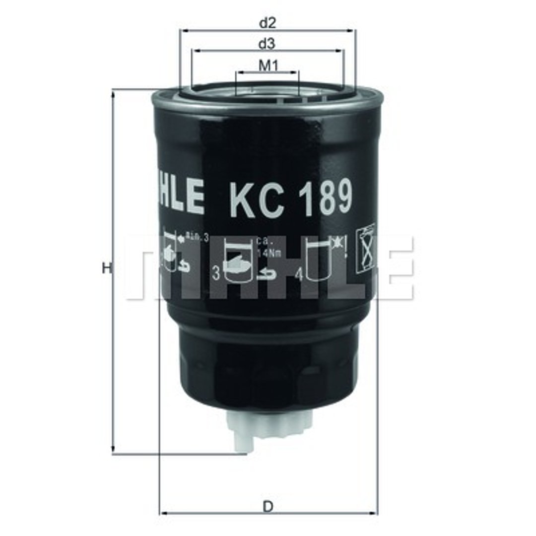 Filtr paliwa Mahle KC 189