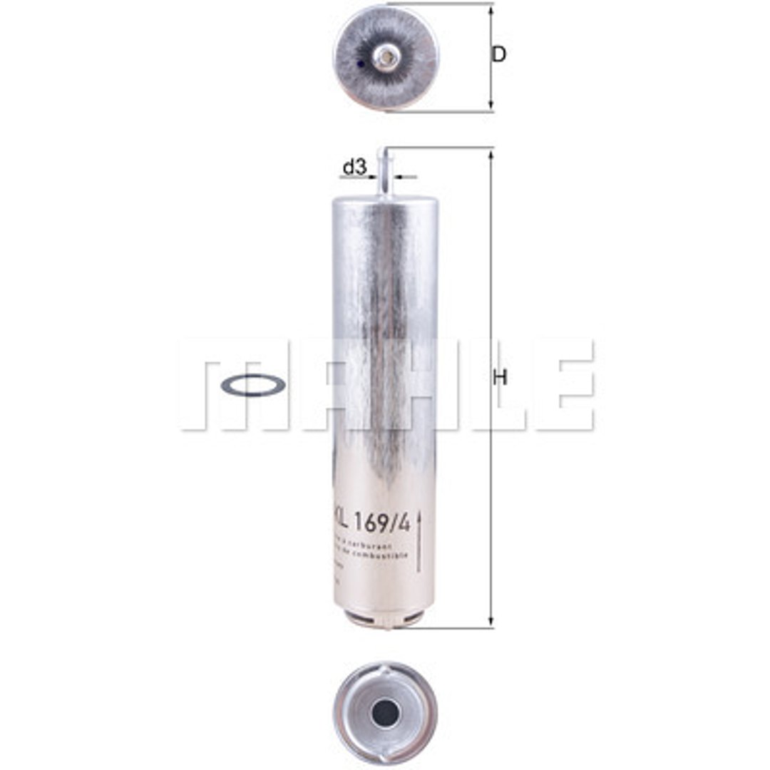 Mahle FILTR PALIWA KNECHT KL 169/4 D BMW WYŁĄCZNIE DO PODGRZEWACZA OE13327788702) KL 169/4D