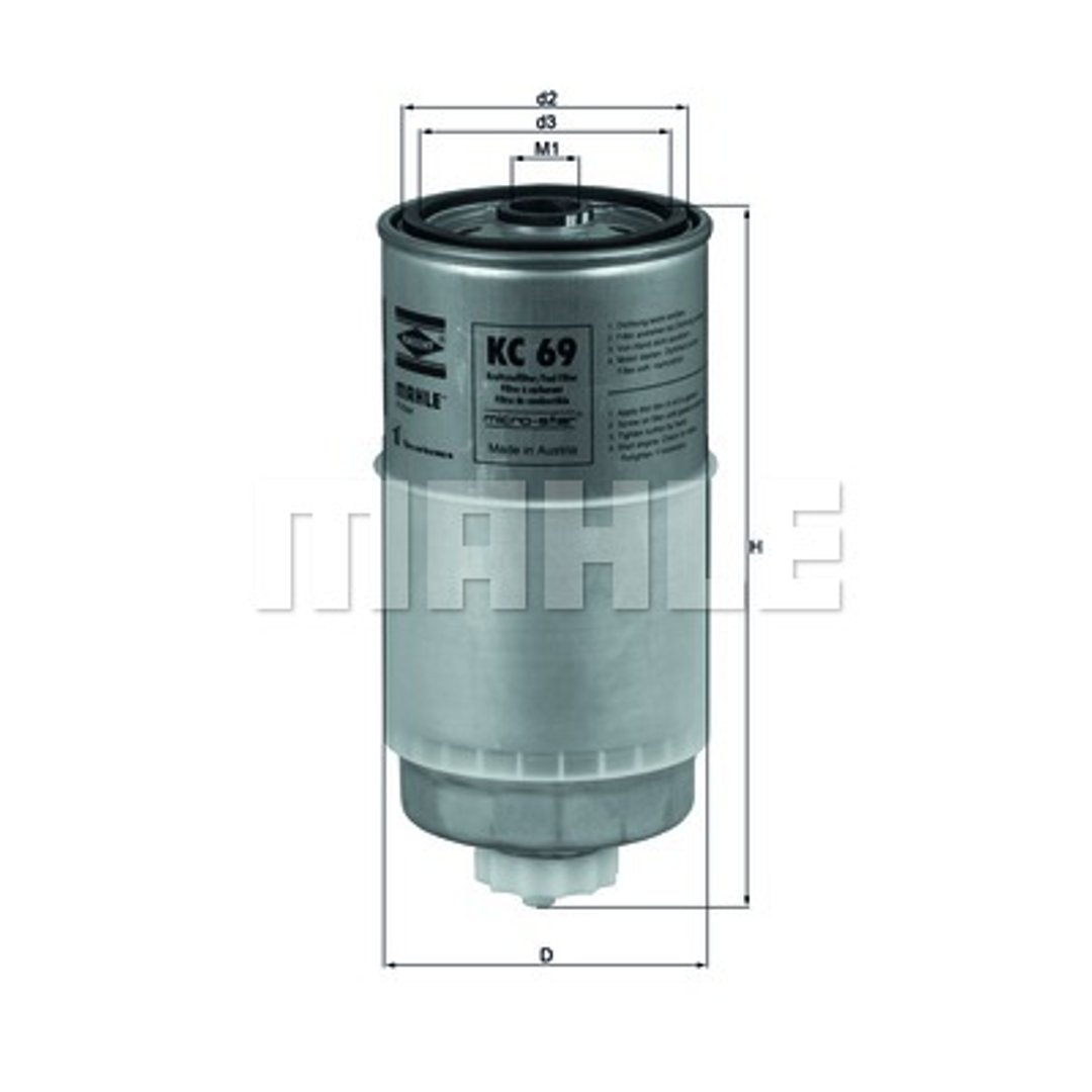 MAHLE KC 69 Filtr paliwa