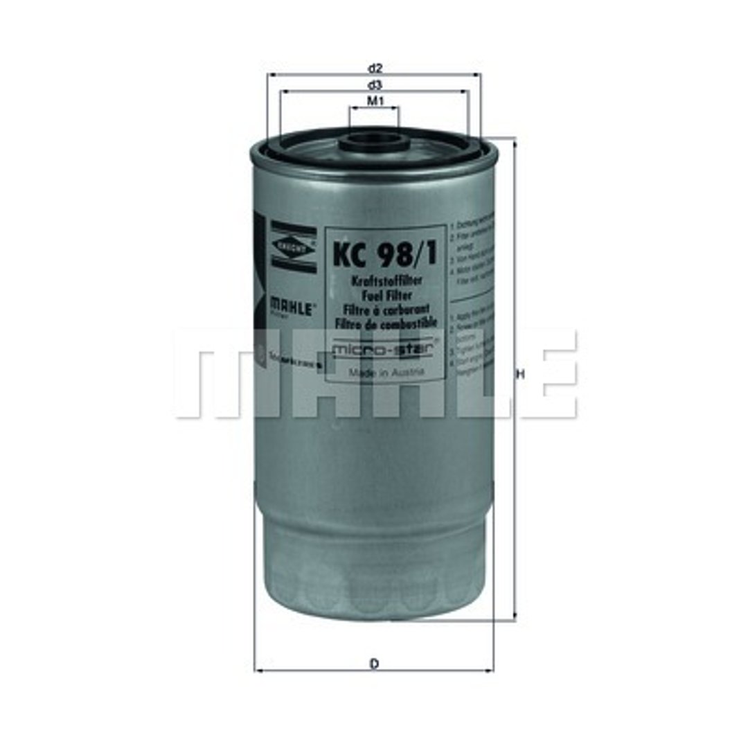 KNECHT filtr paliwa KC98 - BMW 318/525/530/725/730 Diesel