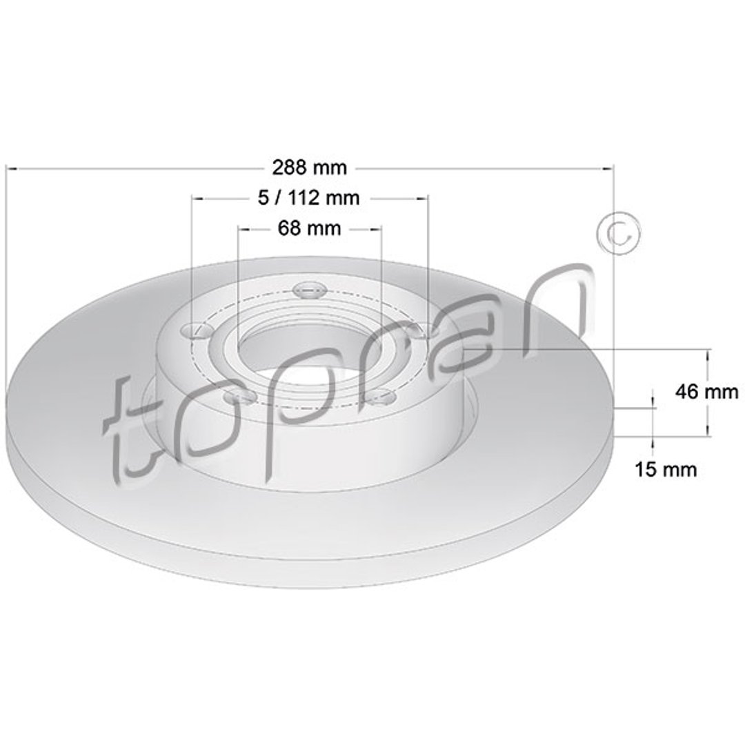 Tarcza hamulcowa TOPRAN 103 755